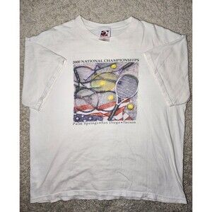Vintage USA League Tennis 2000 National Championships T-Shirt White USTA Tag